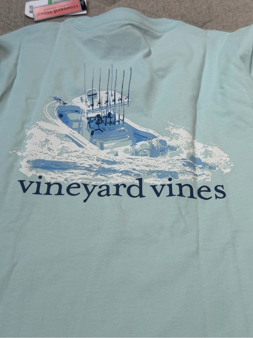 NWT VINEYARD VINES, BOYS SHORT SLEEVE T-SHIRT, deep sea fishing boat WHALE SHIRT